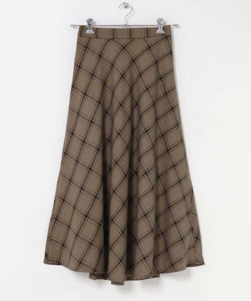 ITEMS URBANRESEARCH(アイテムズ アーバンリサーチ)の「チェックフレアスカート(スカート・レディース・ブラウン/キャメル・FREE)」の15枚目の写真