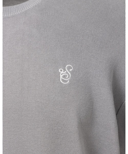 SimplyComplicated(シンプリーコンプリケイテッド)の「SCRIPT KNIT L/S TEE(Tシャツ/カットソー・メンズ・ダークグレー/レッド・2/3)」の5枚目の写真