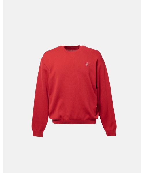 SimplyComplicated(シンプリーコンプリケイテッド)の「SCRIPT KNIT L/S TEE(Tシャツ/カットソー・メンズ・ダークグレー/レッド・2/3)」の10枚目の写真