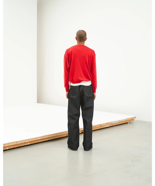 SimplyComplicated(シンプリーコンプリケイテッド)の「SCRIPT KNIT L/S TEE(Tシャツ/カットソー・メンズ・ダークグレー/レッド・2/3)」の8枚目の写真