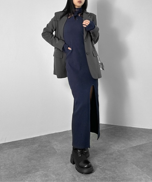 ⭐️ぴゆです セール】【LVEU.】クロスデザインリブワンピース / ワンピース ワンピ