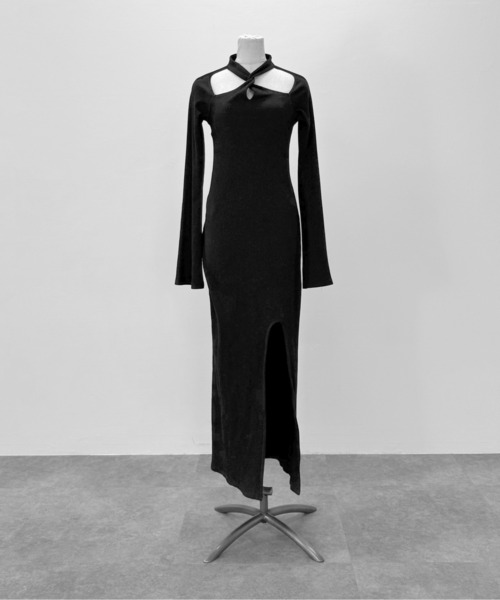 ⭐️ぴゆです セール】【LVEU.】クロスデザインリブワンピース / ワンピース ワンピ