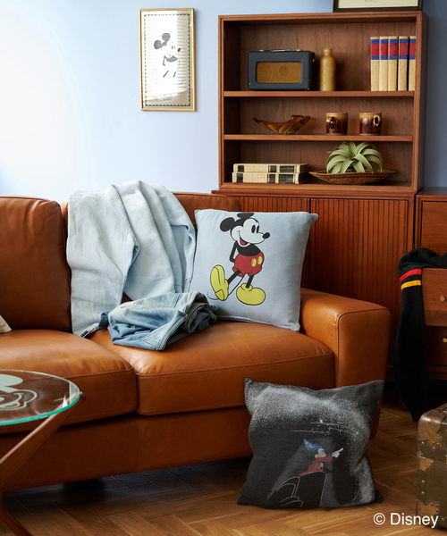 ACME FURNITURE（アクメファニチャー）の「ACME別注 MICKEY CUSHION STANDING　クッションカバー45cm（クッション/クッションカバー・レディース・ブラック/ブルー・FREE）」の16枚目の写真