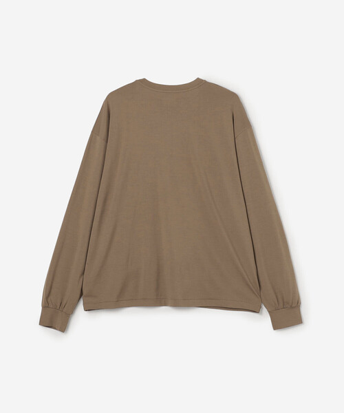 Kaptain Sunshine（キャプテン サンシャイン）の「KAPTAIN SUNSHINE | スーパーソフトメリノ天竺 クルーネック長袖Tシャツ MEN（Tシャツ/カットソー・メンズ・ネイビー/ブラウン・3/4）」の4枚目の写真