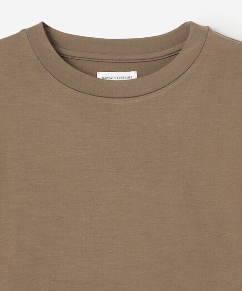 Kaptain Sunshine（キャプテン サンシャイン）の「KAPTAIN SUNSHINE | スーパーソフトメリノ天竺 クルーネック長袖Tシャツ MEN（Tシャツ/カットソー・メンズ・ネイビー/ブラウン・3/4）」の6枚目の写真