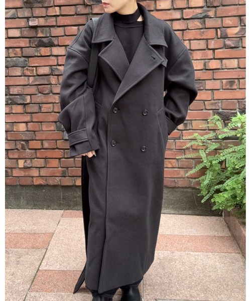 セール】DRAW(ドロー) / テックメルトンダブルビッグコート（ステン