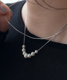 Heartdance（ハートダンス）の「ガラスパールエレチェーン２連ネックレス（ネックレス）」