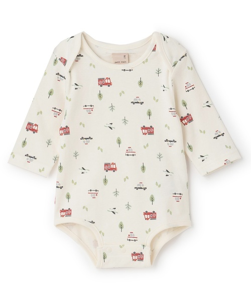 petit main（プティマイン）の「【GOODPRICE】長袖ロンパース（ロンパース・キッズ・カラフル/オフホワイト/ライトベージュ/ブルーグレー/ピンク/グリーン・80ｃｍ/70cm）」の6枚目の写真