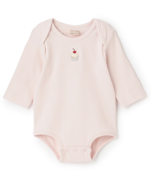 petit main（プティマイン）の「【GOODPRICE】長袖ロンパース（ロンパース・キッズ・カラフル/オフホワイト/ライトベージュ/ブルーグレー/ピンク/グリーン・80ｃｍ/70cm）」の5枚目の写真