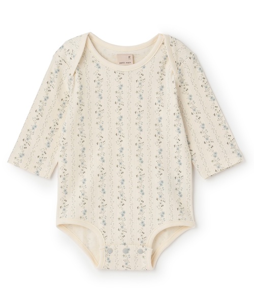 petit main（プティマイン）の「【GOODPRICE】長袖ロンパース（ロンパース・キッズ・カラフル/オフホワイト/ライトベージュ/ブルーグレー/ピンク/グリーン・80ｃｍ/70cm）」の2枚目の写真