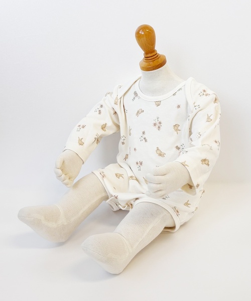 petit main（プティマイン）の「【GOODPRICE】長袖ロンパース（ロンパース・キッズ・カラフル/オフホワイト/ライトベージュ/ブルーグレー/ピンク/グリーン・80ｃｍ/70cm）」の13枚目の写真