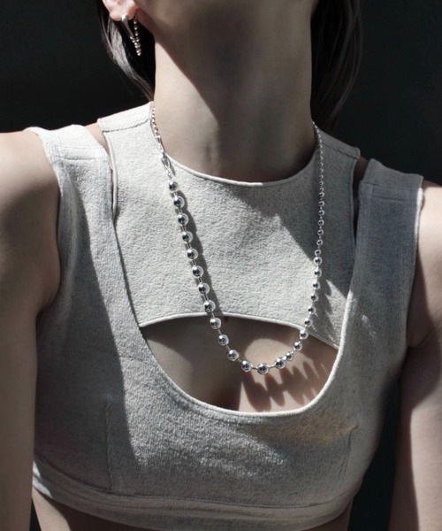 Soierie（ソワリー）の「ボールチェーン フック ネックレス / Ball chain hook necklace /Unisex line（ネックレス・レディース・シルバー・FREE）」の10枚目の写真