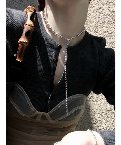 Soierie（ソワリー）の「ボールチェーン フック ネックレス / Ball chain hook necklace /Unisex line（ネックレス・レディース・シルバー・FREE）」の19枚目の写真