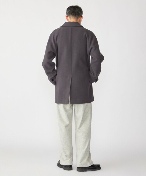 SHIPS(シップス)の「SHIPS: S140 ウールシルク ステンカラー コート(ステンカラーコート・メンズ・グレー/ブラウン・SMALL/MEDIUM/LARGE/X-LARGE)」の4枚目の写真