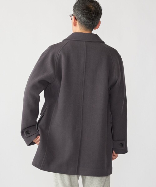 SHIPS(シップス)の「SHIPS: S140 ウールシルク ステンカラー コート(ステンカラーコート・メンズ・グレー/ブラウン・SMALL/MEDIUM/LARGE/X-LARGE)」の7枚目の写真