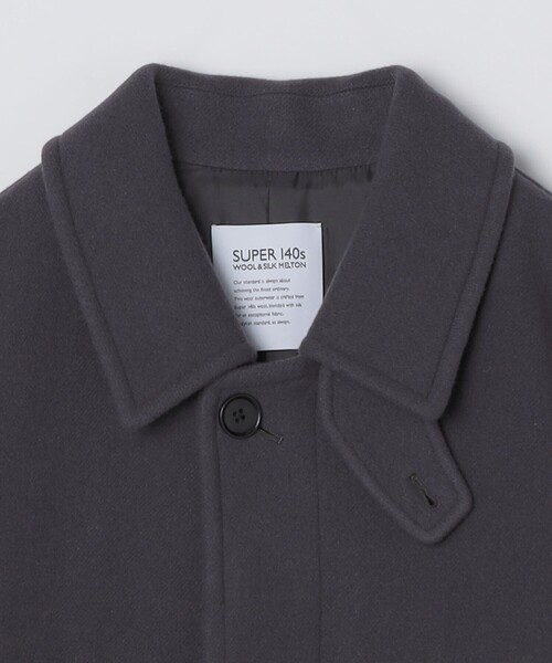 SHIPS(シップス)の「SHIPS: S140 ウールシルク ステンカラー コート(ステンカラーコート・メンズ・グレー/ブラウン・SMALL/MEDIUM/LARGE/X-LARGE)」の17枚目の写真