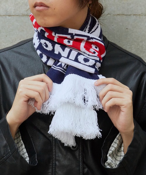 インテル バッジョフィギュア・マフラー・雑誌・エンブレム Football Scarf フリンジデザインチームエンブレム ジャガード