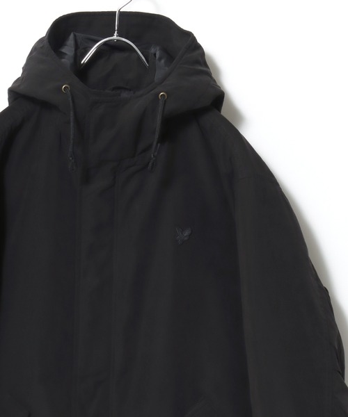 LYLE&SCOTT(ライルアンドスコット)の「LYLE&SCOTT/ライルアンドスコット ナイロン ワンポイントロゴ 中綿モッズコート フードジャケット(モッズコート・メンズ・カーキ/ブラック・M/LL/L)」の1枚目の写真