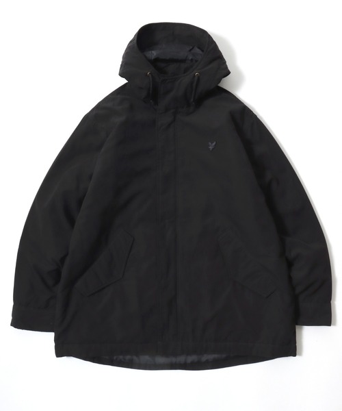 LYLE&SCOTT(ライルアンドスコット)の「LYLE&SCOTT/ライルアンドスコット ナイロン ワンポイントロゴ 中綿モッズコート フードジャケット(モッズコート・メンズ・カーキ/ブラック・M/LL/L)」の20枚目の写真