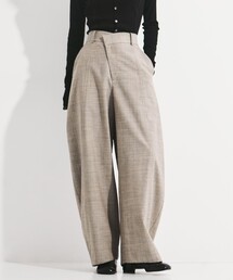 STUDIOUS | 【STUDIOUS/ステュディオス】Wool Barrel Leg Trousers/ウールバレルレッグトラウザー/スラックス/美脚パンツ/通勤パンツ/トレンドパンツ(スラックス)
