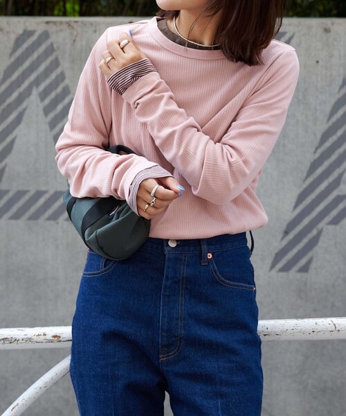 OUTDOOR PRODUCTS（アウトドアプロダクツ）の「吸湿発熱 ジンジャーシアーロンTEE（Tシャツ/カットソー・レディース・ホワイト/ピンク/イエロー・FREE）」の14枚目の写真