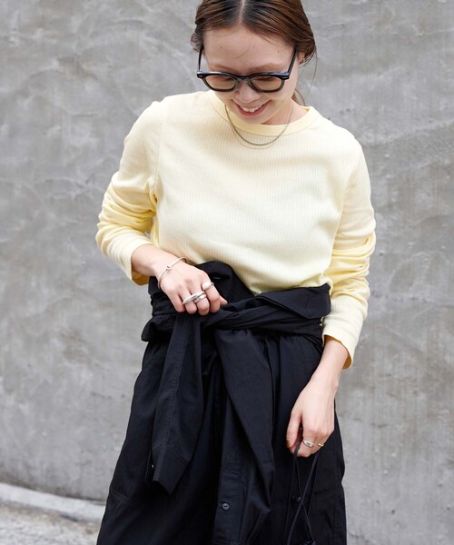 OUTDOOR PRODUCTS（アウトドアプロダクツ）の「吸湿発熱 ジンジャーシアーロンTEE（Tシャツ/カットソー・レディース・ホワイト/ピンク/イエロー・FREE）」の22枚目の写真