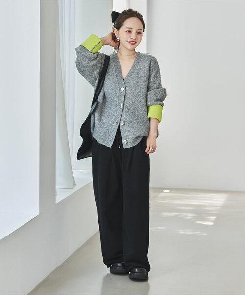 田中亜希子さんコラボ ]選べる2丈 裏起毛スウェットタックパンツ