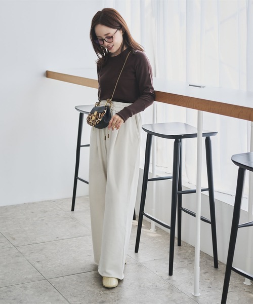 田中亜希子さんコラボ ]選べる2丈 裏起毛スウェットタックパンツ