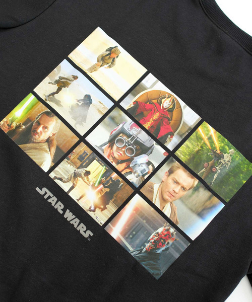 STAR WARS（スターウォーズ）の「スター・ウォーズ エピソード1 ファントム・メナス 裏起毛トレーナー Star Wars Episode I The Phantom Menace  スウェット（スウェット・メンズ・ブラック/オートミール・L/M）」の6枚目の写真
