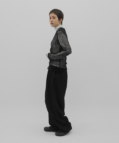 lit（リット）の「Double Tuck Stitch Pants（スラックス・レディース・チャコールグレー/ブラック・36/38）」の18枚目の写真