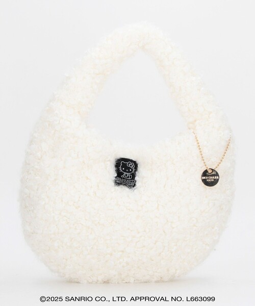 MICO COULIER(ミコクリエ)の「【HELLO KITTY × MICO COULIER】カールファーBAG(トートバッグ・レディース・オフホワイト/グレイッシュベージュ・FREE)」の5枚目の写真