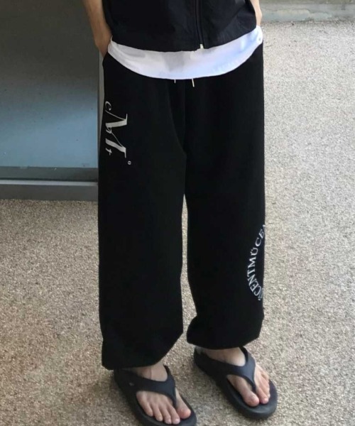 MUCENT(ムセント)の「A'GEM/9 × .kom 『MUCENT/ムーセント』DIVISION WIDE SWEAT JOGGER PANTS/ディビジョンワイドスウェットジョガーパンツ(スウェットパンツ・レディース・ブラック/グレー・S)」の2枚目の写真