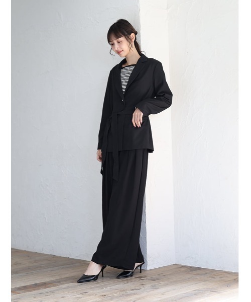 fifth(フィフス)の「ウエストマークテーラードジャケット(テーラードジャケット・レディース・グレイッシュベージュ/ブラック・M)」の4枚目の写真