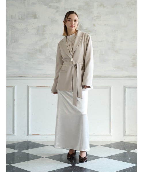 fifth(フィフス)の「ウエストマークテーラードジャケット(テーラードジャケット・レディース・グレイッシュベージュ/ブラック・M)」の7枚目の写真