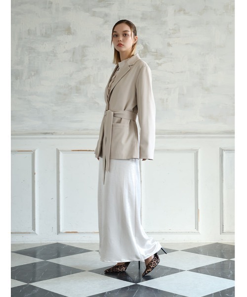 fifth(フィフス)の「ウエストマークテーラードジャケット(テーラードジャケット・レディース・グレイッシュベージュ/ブラック・M)」の9枚目の写真