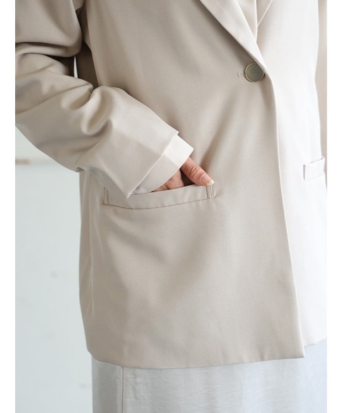 fifth(フィフス)の「ウエストマークテーラードジャケット(テーラードジャケット・レディース・グレイッシュベージュ/ブラック・M)」の17枚目の写真