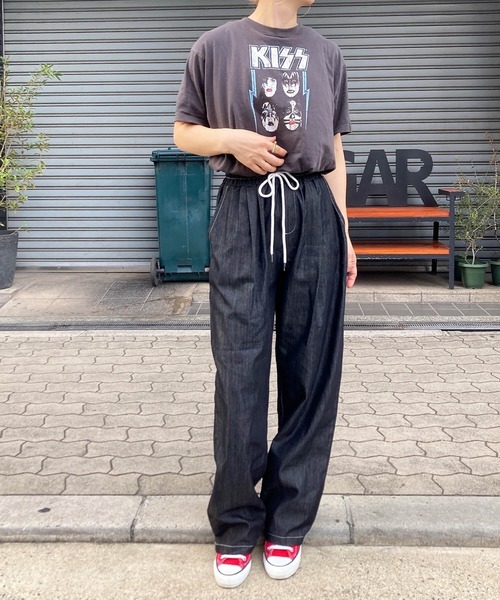 セール】デザインステッチソフトデニムパンツ(comochi select