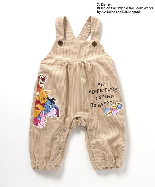 Disney(ディズニー)の「【リンク】ディズニーキャラクター くまのプーさん/ベビーサロペット(その他ベビーウェア・キッズ・インディゴブルー/ベージュ・80)」の13枚目の写真