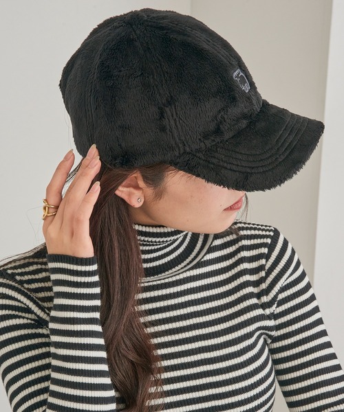 moz（モズ）の「【MOZ】ワンポイントボアフリースキャップ　361-0044（キャップ・レディース・ベージュ/チャコールグレー/アイボリー/ブラック・FREE）」の10枚目の写真