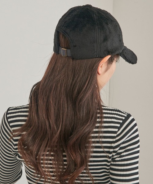 moz（モズ）の「【MOZ】ワンポイントボアフリースキャップ　361-0044（キャップ・レディース・ベージュ/チャコールグレー/アイボリー/ブラック・FREE）」の15枚目の写真