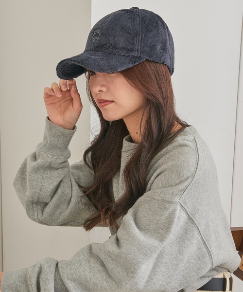 moz（モズ）の「【MOZ】ワンポイントボアフリースキャップ　361-0044（キャップ・レディース・ベージュ/チャコールグレー/アイボリー/ブラック・FREE）」の19枚目の写真