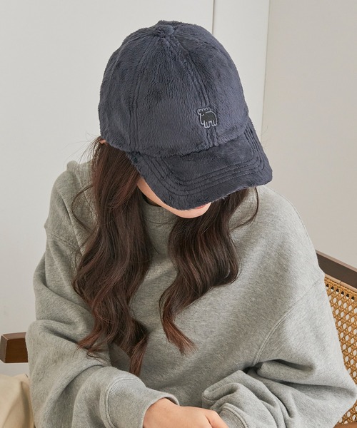 moz（モズ）の「【MOZ】ワンポイントボアフリースキャップ　361-0044（キャップ・レディース・ベージュ/チャコールグレー/アイボリー/ブラック・FREE）」の20枚目の写真