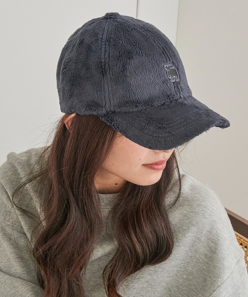 moz（モズ）の「【MOZ】ワンポイントボアフリースキャップ　361-0044（キャップ・レディース・ベージュ/チャコールグレー/アイボリー/ブラック・FREE）」の18枚目の写真