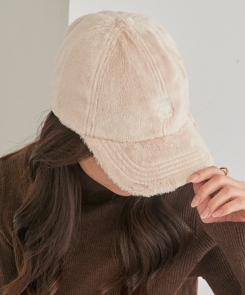 moz（モズ）の「【MOZ】ワンポイントボアフリースキャップ　361-0044（キャップ・レディース・ベージュ/チャコールグレー/アイボリー/ブラック・FREE）」の7枚目の写真