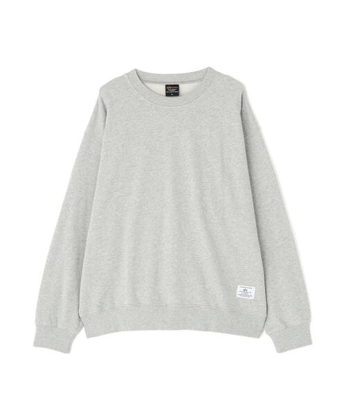 Alpha Industries（アルファインダストリーズ）の「Alpha Industries/アルファインダストリーズ/PLAIN CREW SWEAT/プレーン クルー スウェット（スウェット・メンズ・ネイビー/その他5/グレー/ブラック/オリーブ系・L/M/2XL/S/XL）」の3枚目の写真