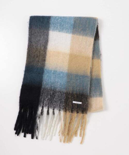 SMELLY(スメリー)の「ボリュームチェックマフラー(マフラー・レディース・ブラウン系その他/ブルー系その他・-)」の6枚目の写真