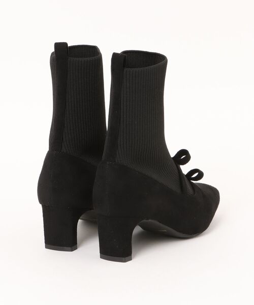 Parade(パレード)の「ダブルリボンソックスブーツ TSD7380(ブーツ・レディース・ブラック/グレー/ダークブラウン・S/M/L/LL)」の4枚目の写真
