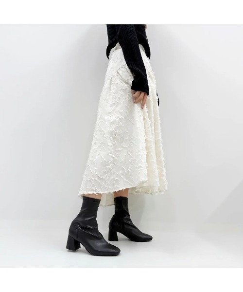 carino(カリーノ)の「【レイン対応】ストレッチヒールブーツ(ブーツ・レディース・デザートカモ/ブラック・S/M/L/LL)」の15枚目の写真