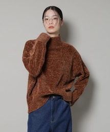 レディースのニット/セーター（ブラウン/茶色系・タートルネック