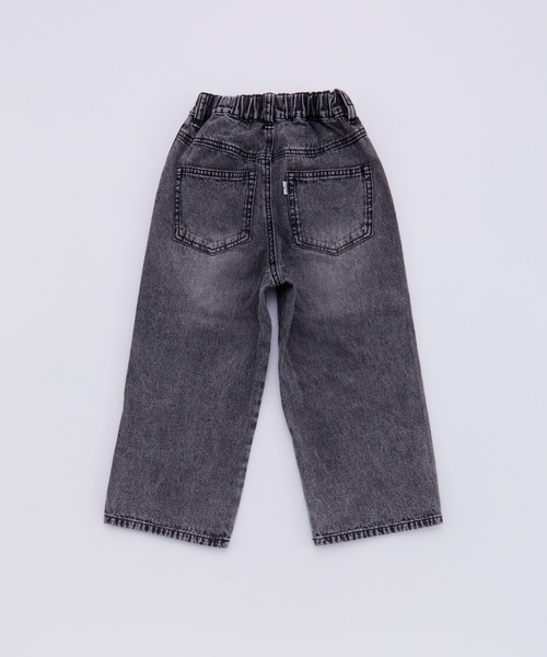 Ocean&Ground（オーシャン&グラウンド）の「Jr.ｻｲﾄﾞﾗｲﾝﾃﾞﾆﾑﾊﾟﾝﾂ（デニムパンツ・キッズ・ブラック/ケミカルウォッシュ・160/150）」の3枚目の写真